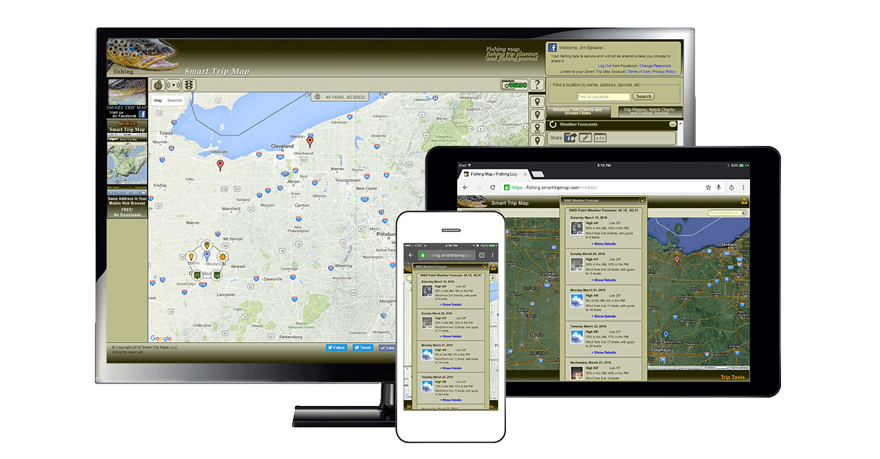 Detailed National Weather Service (NWS) spot Weather Forecasts are just a click away.